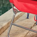 Miniatyrbillede 9 af 9: Rootz Justerbar liggestol - Strandseng - Havestol - Sammenklappelig, åndbar, med sidelomme - Rød - 195cm x 58cm x 63cm
