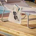 Miniatyrbild 7 av 9: Rootz justerbar strandstol - Trädgårdssäng - Fällbar solstol - Syntetfiber som andas - Avtagbar kudde - Sidoficka - 195cm x 58cm x 63cm - Beige