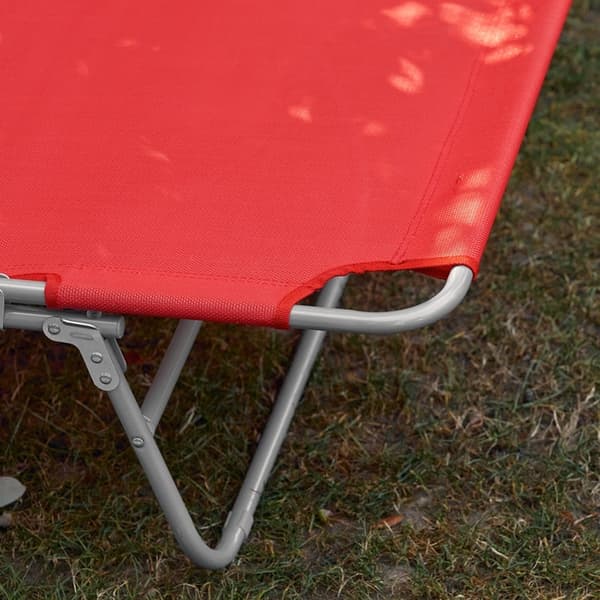 Rootz justerbar strandstol - Trädgårdssäng - Fällbar solstol - Andningsbart tyg - Avtagbar kudde - Sidoficka - Snabbfällbar design - 195cm x 58cm x 63