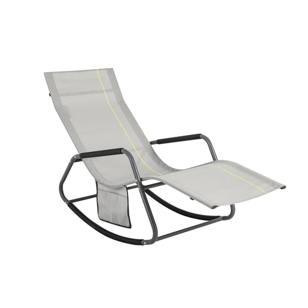 Rootz Garden keinutuoli - Aurinkotuoli - Puutarhatuoli - Ergonominen muotoilu - Synteettinen kuitukangas - Säilytystasku - Tukee jopa 120kg - 145cm x