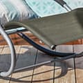 Miniatyrbillede 8 af 9: Rootz Elegant liggestol - Gyngestol - Liggestol - Åndbar syntetisk fiber - Aftagelig pude - Integrerede sidelommer - Bløde EVA-armlæn - 150 kg bæreevn