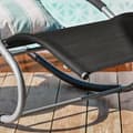 Miniatyrbillede 8 af 9: Rootz Elegant Garden Lounger - Solseng - Gyngestol - Åndbar syntetisk fiber - Aftagelig pude - Integrerede sidelommer - Metalramme med EVA-armlæn - 15