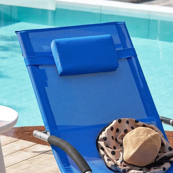 Rootz Garden Lounger - Aurinkotuoli - Lepotuoli - Hengittävä synteettinen kuitu - Irrotettava tyyny - Integroidut sivutaskut - Pehmeät EVA-käsinojat -