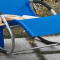 Pikkukuva 9 / 9: Rootz Garden Lounger - Aurinkotuoli - Lepotuoli - Hengittävä synteettinen kuitu - Irrotettava tyyny - Integroidut sivutaskut - Pehmeät EVA-käsinojat -