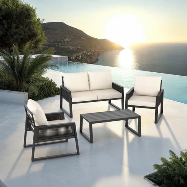 Havemøbelsæt Captive i reb-design - Sæt 1 (1 x sofa / 1 x bord / 2 x lænestole)
