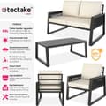 Miniatyrbillede 2 af 11: Havemøbelsæt Captive i reb-design - Sæt 1 (1 x sofa / 1 x bord / 2 x lænestole)