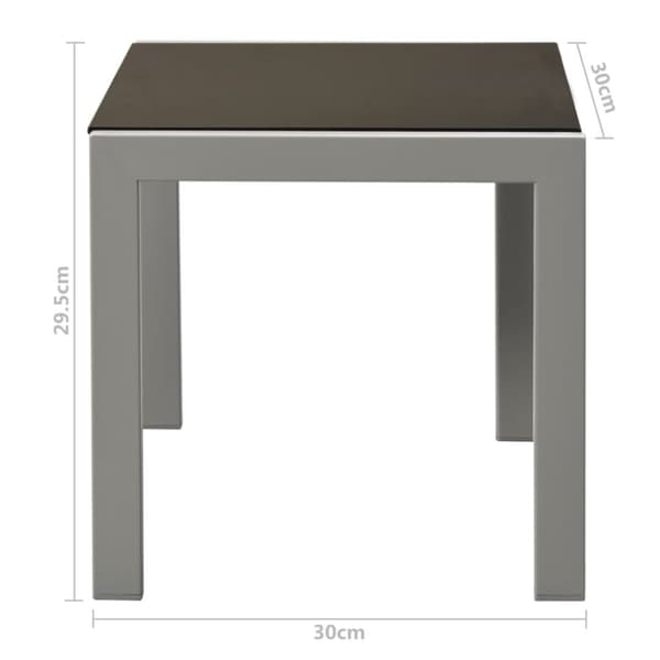 The Living Store liggestole 2 stk. med bord stål og textilene sort -  Solsenge & liggestole