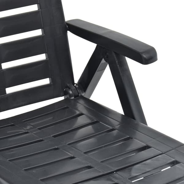 The Living Store Hopfällbar solsäng plast antracit -  Solsängar