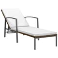Miniatyrbillede 4 af 11: The Living Store liggestole 2 stk. med bord polyrattan brun -  Solsenge & liggestole