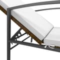 Miniatyrbillede 8 af 11: The Living Store liggestole 2 stk. med bord polyrattan brun -  Solsenge & liggestole