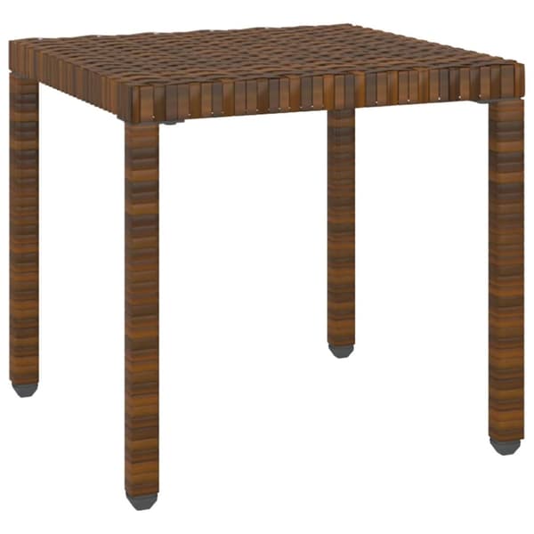 The Living Store liggestole 2 stk. med bord polyrattan brun -  Solsenge & liggestole
