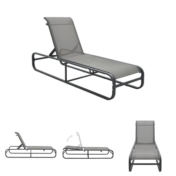 The Living Store Solsäng aluminium och textilene -  Solsängar