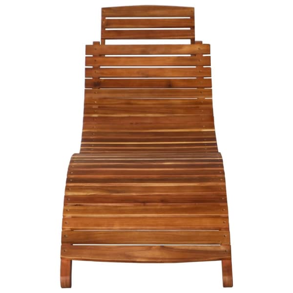 The Living Store Solsäng med bord massivt akaciaträ brun -  Solsängar