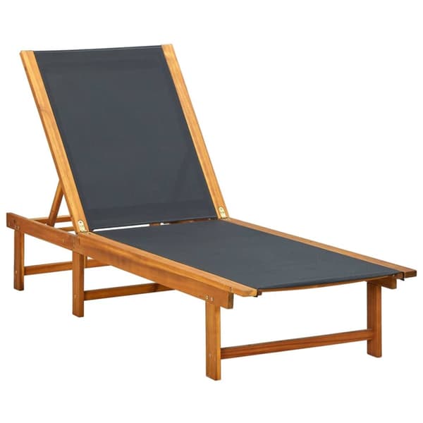 The Living Store liggestol med bord massivt akacietræ og textilene -  Solsenge & liggestole