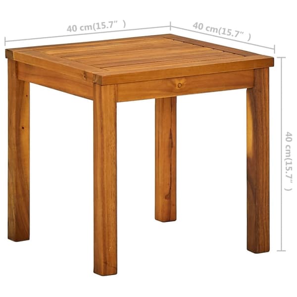 The Living Store liggestol med bord massivt akacietræ og textilene -  Solsenge & liggestole