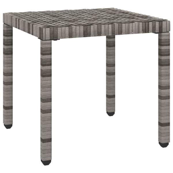 The Living Store liggestole med bord 2 stk. polyrattan grå -  Solsenge & liggestole