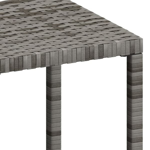 The Living Store liggestole med bord 2 stk. polyrattan grå -  Solsenge & liggestole