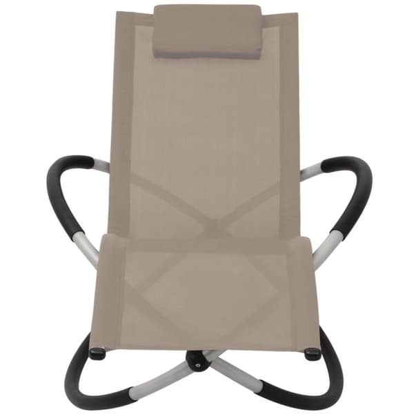 The Living Store Geometrisk solsäng stål taupe -  Solsängar