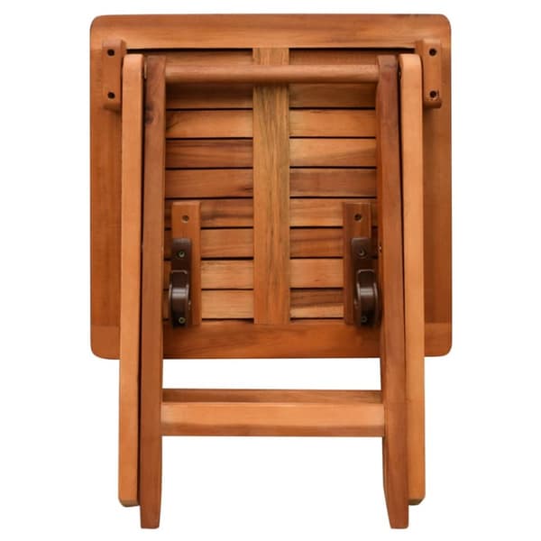 The Living Store Solsäng med bord massivt akaciaträ -  Solsängar
