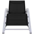 Miniatyrbillede 4 af 11: The Living Store liggestole 2 stk. med bord aluminium sort -  Solsenge & liggestole