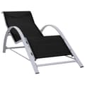 Miniatyrbillede 5 af 11: The Living Store liggestole 2 stk. med bord aluminium sort -  Solsenge & liggestole