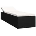 Miniatyrbillede 5 af 11: The Living Store liggestole 3 dele med tebord polyrattan sort -  Solsenge & liggestole
