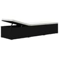 Miniatyrbillede 8 af 11: The Living Store liggestole 3 dele med tebord polyrattan sort -  Solsenge & liggestole