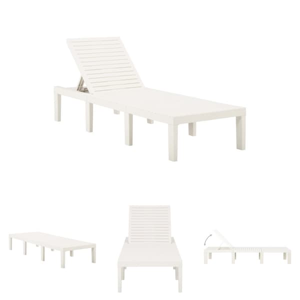 The Living Store Solsäng plast vit - Solsängar