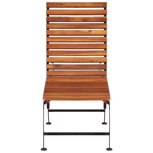 The Living Store Solsäng med stålben massivt akaciaträ -  Solsängar