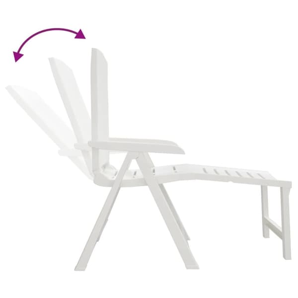 The Living Store havestol plastik hvid -  Solsenge & liggestole