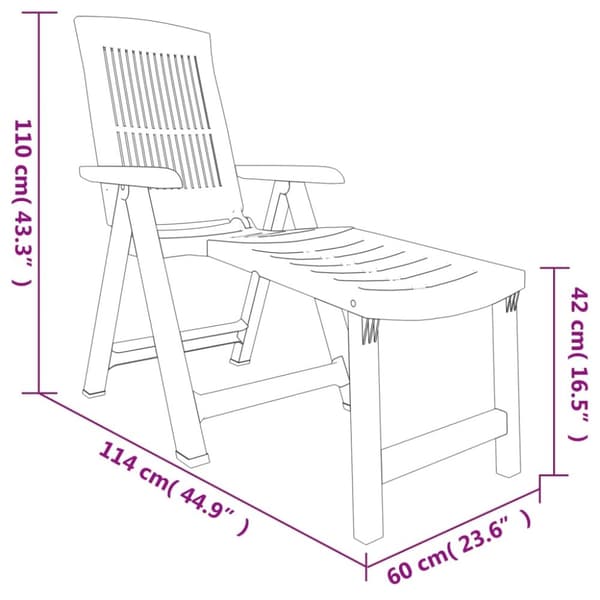 The Living Store havestol plastik hvid -  Solsenge & liggestole