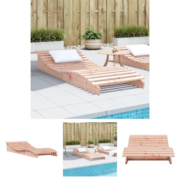 The Living Store Solsäng 205x80x31,5 cm massivt douglasträ -  Solsängar