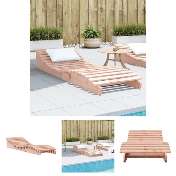 The Living Store Solsäng 205x60x31,5 cm massivt douglasträ -  Solsängar