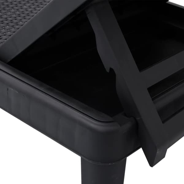 The Living Store liggestol 159x57x83,5 cm polypropylen sort -  Solsenge & liggestole