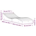 Miniatyrbillede 10 af 10: The Living Store liggestol 205x70x31,5 cm massivt fyrretræ -  Solsenge & liggestole