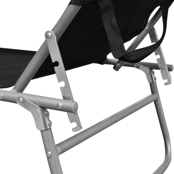 Solsenge & liggestole - Living foldbar liggestol med baldakin aluminium sort