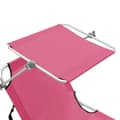 Miniatyrbillede 8 af 10: Solsenge & liggestole - Living foldbar liggestol med baldakin stål pink