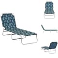 Miniatyrbillede 1 af 9: Solsenge & liggestole - Living foldbar liggestol stål og stof bladtryk