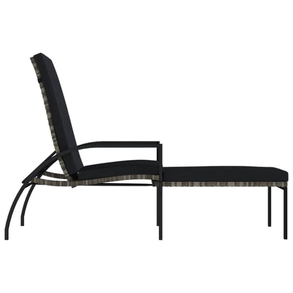Solsenge & liggestole - Living liggestol med fodskammel polyrattan grå
