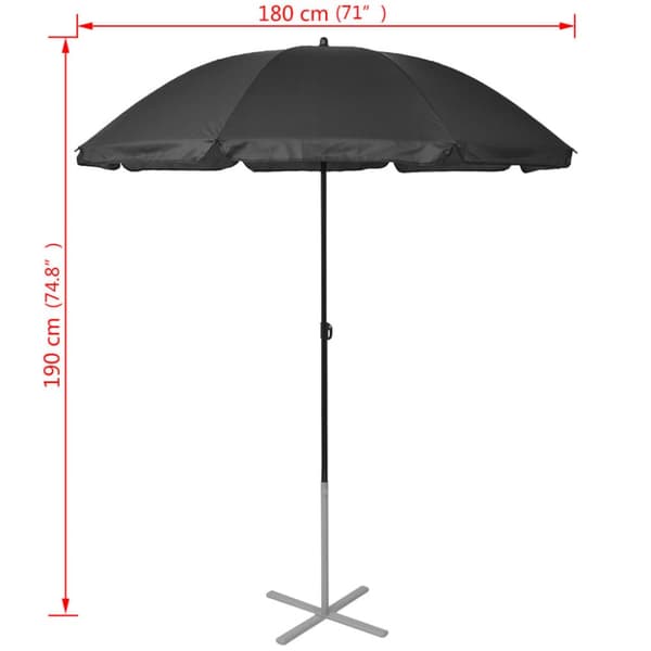Solsängar - Living Solsängar med parasoll aluminium svart