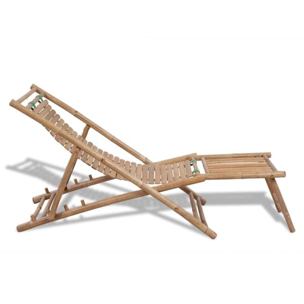 Solsängar - Living Solstol med fotstöd bambu