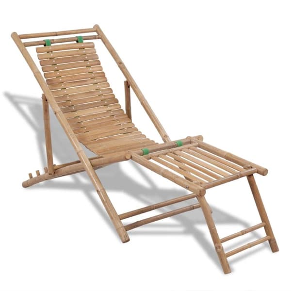 Solsängar - Living Solstol med fotstöd bambu