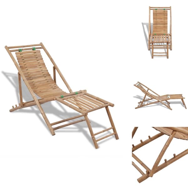 Solsängar - Living Solstol med fotstöd bambu