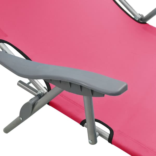 Solsängar - Living Solsäng med tak stål rosa