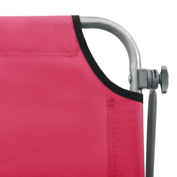 Solsängar - Living Solsäng med tak stål rosa