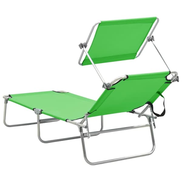 Solsängar - Living Hopfällbar solsäng med tak grön aluminium