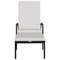 Miniatyrbillede 4 af 10: Solsenge & liggestole - Living liggestol med fodskammel polyrattan sort