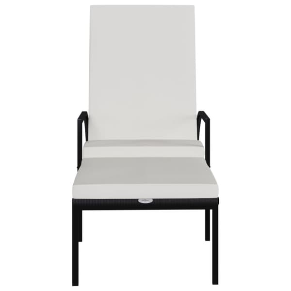 Solsenge & liggestole - Living liggestol med fodskammel polyrattan sort