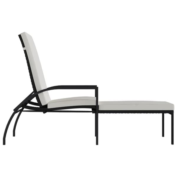 Solsenge & liggestole - Living liggestol med fodskammel polyrattan sort