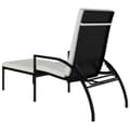 Miniatyrbillede 6 af 10: Solsenge & liggestole - Living liggestol med fodskammel polyrattan sort